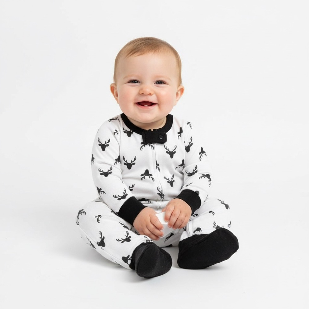 Infant Oh Deer Footed Pajamas